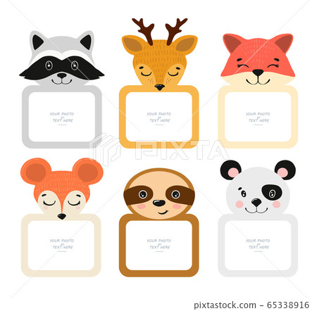 Decorative head animal vector template frames. Decorative head animal vector template frames. 65338916