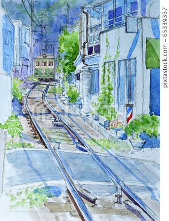 江之電/鎌倉水彩 65339337