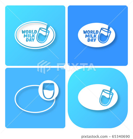 vector world milk day outline style icons set... - Stock Illustration ...