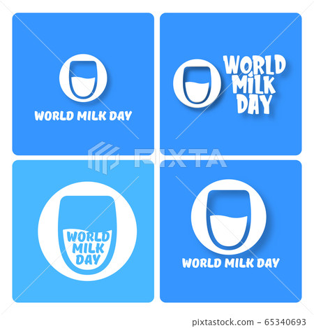 vector world milk day outline style icons set... - Stock Illustration ...