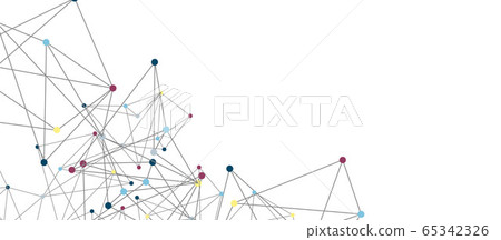 Line points connections, triangular technology design. Abstract geometric background Line points connections, triangular technology design. Abstract geometric background 65342326