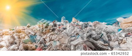 waste dump, copy space, banner 65342932