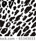 Abstract print with leopard skin imitation. Black and white animal wild background illustration. 65343033