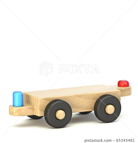 Wooden train empty wagon 3D Wooden train empty wagon 3D 65343481