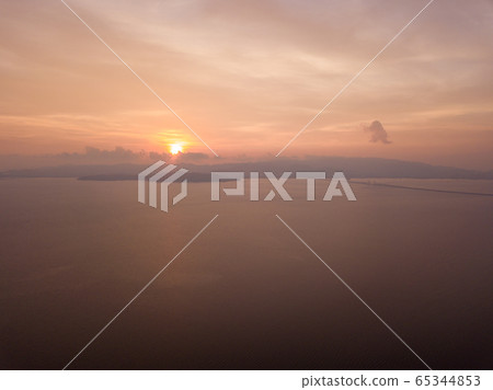 Aerial view Penang Bridge connect to Penang Aerial view Penang Bridge connect to Penang 65344853