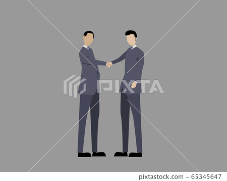 Two business people shake hands or handshake 65345647