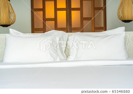 Pillow on bed decoration interior of bedroom interior 65346880