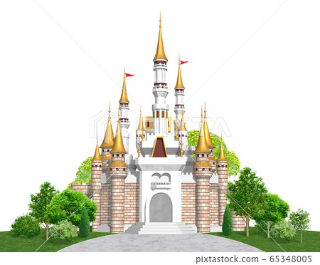 European castle front-castle illustration European castle front-castle illustration 65348005