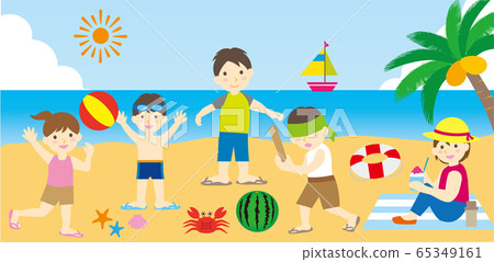 Swimming in the sea 65349161