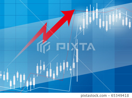 不斷上升的金融市場圖表的圖像插圖 不斷上升的金融市場圖表的圖像插圖 65349418