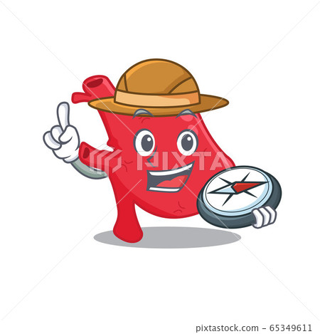 mascot design concept of heart explorer with a compass mascot design concept of heart explorer with a compass 65349611