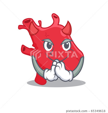 Heart dressed as devil cartoon character design style Heart dressed as devil cartoon character design style 65349618