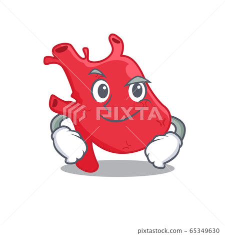A mascot design of heart having confident gesture A mascot design of heart having confident gesture 65349630