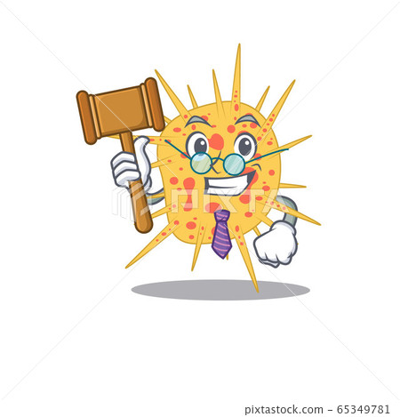 A humble judge of mycobacterium kansasii cartoon character design wearing glasses A humble judge of mycobacterium kansasii cartoon character design wearing glasses 65349781