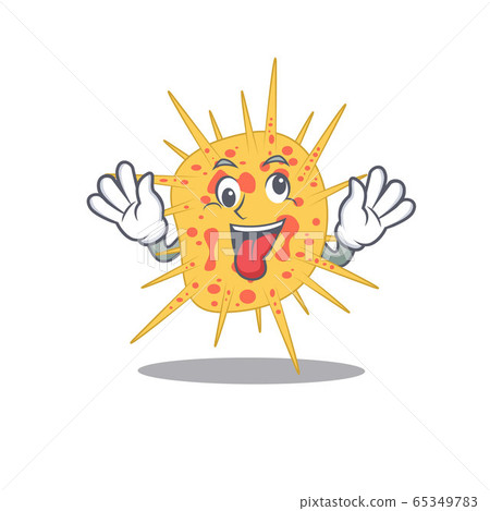 A cartoon design of mycobacterium kansasii having a crazy face A cartoon design of mycobacterium kansasii having a crazy face 65349783