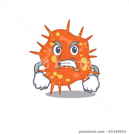 Mascot design concept of burkholderia mallei with angry face Mascot design concept of burkholderia mallei with angry face 65349954
