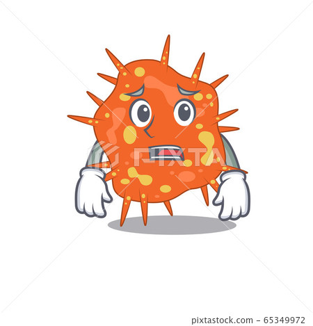Cartoon design style of burkholderia mallei showing worried face Cartoon design style of burkholderia mallei showing worried face 65349972