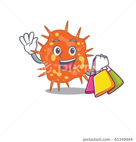 Rich and famous burkholderia mallei cartoon character holding shopping bags Rich and famous burkholderia mallei cartoon character holding shopping bags 65349984