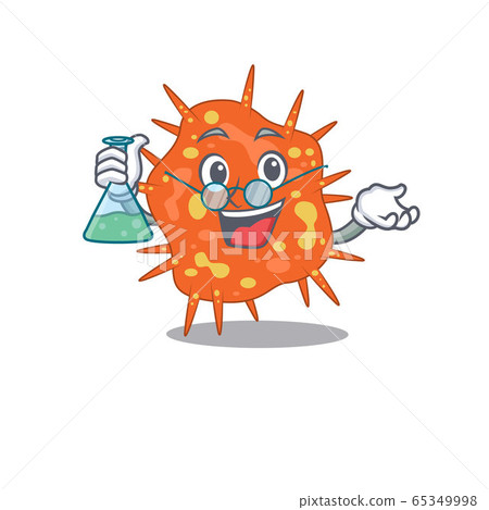 burkholderia mallei smart Professor Cartoon design style working with glass tube burkholderia mallei smart Professor Cartoon design style working with glass tube 65349998