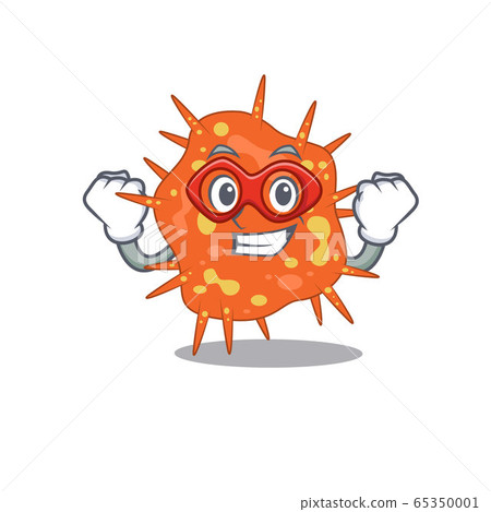 A cartoon character of burkholderia mallei performed as a Super hero A cartoon character of burkholderia mallei performed as a Super hero 65350001
