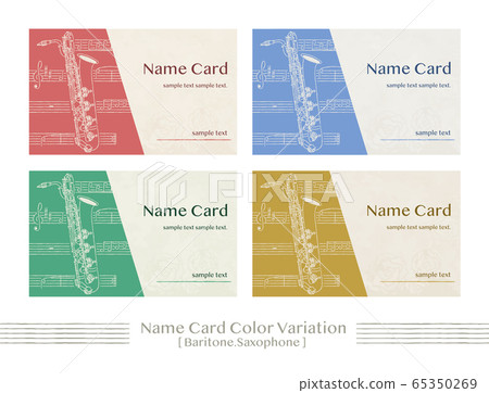 名稱標籤模板集4 [男中音薩克斯] 65350269