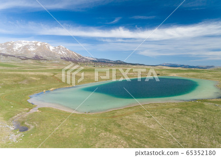 Vrazje lake in Durmitor national park, aerial view 65352180