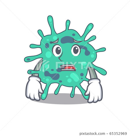 Cartoon design style of shigella boydii showing worried face Cartoon design style of shigella boydii showing worried face 65352969