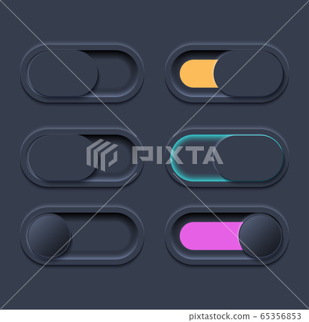 Newmorph UI switch dark set Newmorph UI switch dark set 65356853