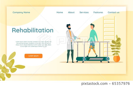 Getting Used to Artificial Limb with Physician 65357976