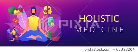 Holistic medicine concept banner header 65358204