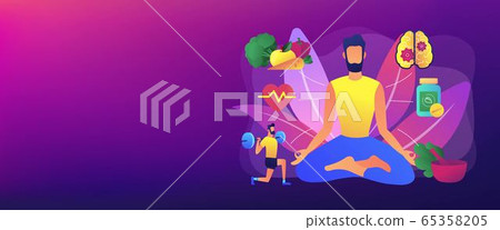 Holistic medicine concept banner header 65358205