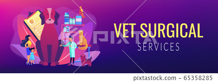 Vet clinic concept banner header - Stock Illustration [65358285] - PIXTA