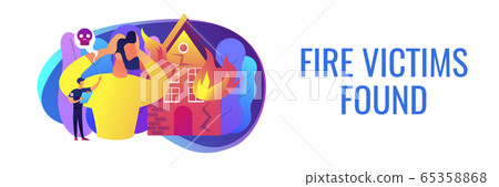 Fire consequences concept banner header. Fire consequences concept banner header. 65358868