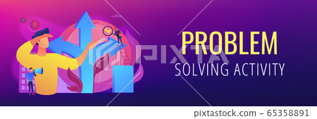Decision making concept banner header. 65358891