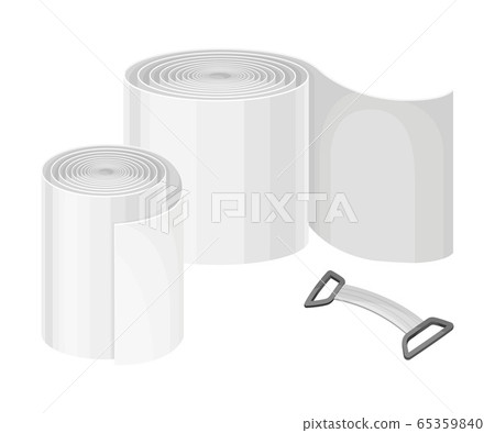 Roll of Medical Bandage for First Aid Treatment Vector Illustration 65359840