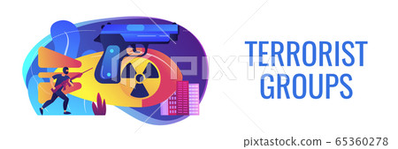 International terrorism concept banner header. 65360278