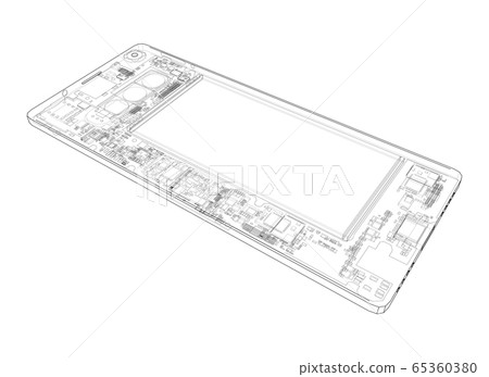 Smartphone concept outline. Vector 65360380