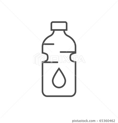 Bottle of water related vector thin line icon. Bottle of water related vector thin line icon. 65360462
