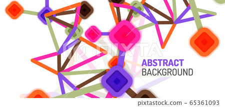 Abstract square dot connections, flat style multicolored geometric background for Wallpaper, Banner, Background, Card, Book Illustration, landing page or poster design Abstract square dot connections, flat style multicolored geometric background for Wallpaper, Banner, Background, Card, Book Illustration, landing page or poster design 65361093