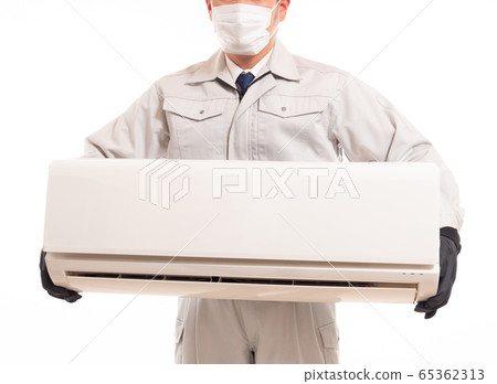 Worker with air conditioner 65362313