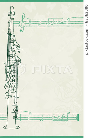 Name tag template single green 1 [soprano sax] 65362390