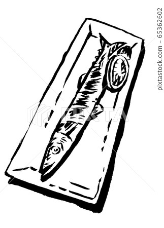 Illustration image of salted grilled autumn saury Illustration image of salted grilled autumn saury 65362602