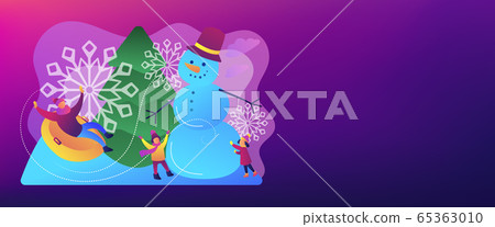 Winter outdoor fun concept banner header. 65363010