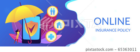On-demand insurance concept banner header. On-demand insurance concept banner header. 65363011