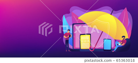 Electronic device insurance concept banner header. Electronic device insurance concept banner header. 65363018