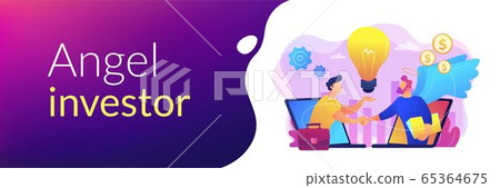 Angel investor concept banner header Angel investor concept banner header 65364675