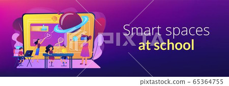 Smart spaces concept banner header 65364755