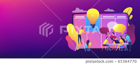 Managers workshop concept banner header. - Stock Illustration [65364770 ...