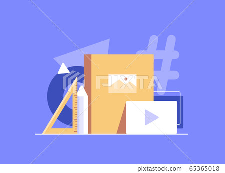 education concept,Learning,Books and reading,flat design icon vector illustration 65365018