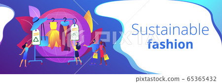 Sustainable fashion concept banner header Sustainable fashion concept banner header 65365432